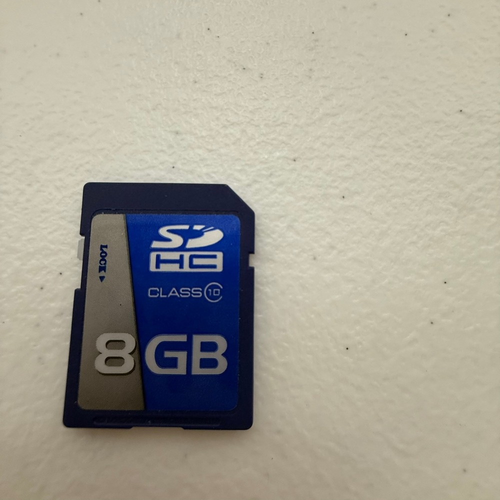 SDHC 8GB Class 10 Memory Card Blue Silver Secure Digital High Capacity